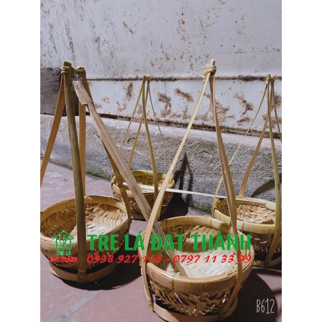 Quang gánh mây tre trang trí, decor - loại nhí cạo tinh. quang gánh, quang gánh đẹp giá rẻ