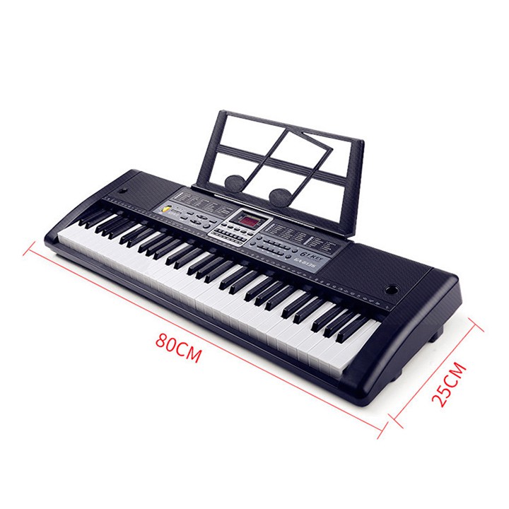 Đàn Piano Electronic Keyboard 61 Phím kèm phụ kiện giá đỡ nhạc, mic, sạc điện cho người mới chơi - Đàn organ  VT128