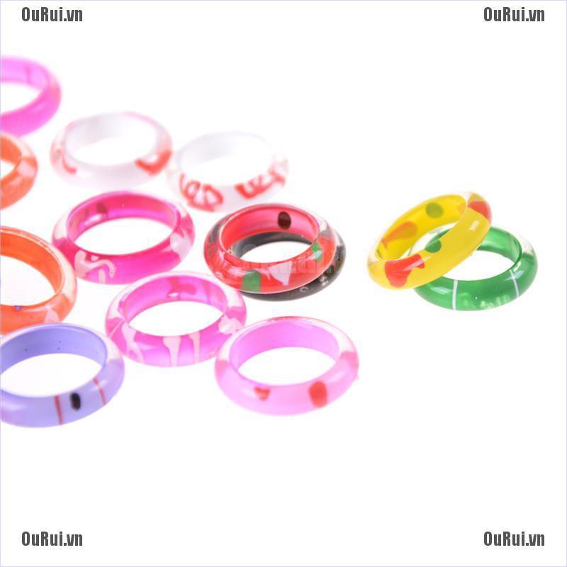 Set 10 Vòng Nhựa Nhiều Màu Sắc Cho Bé