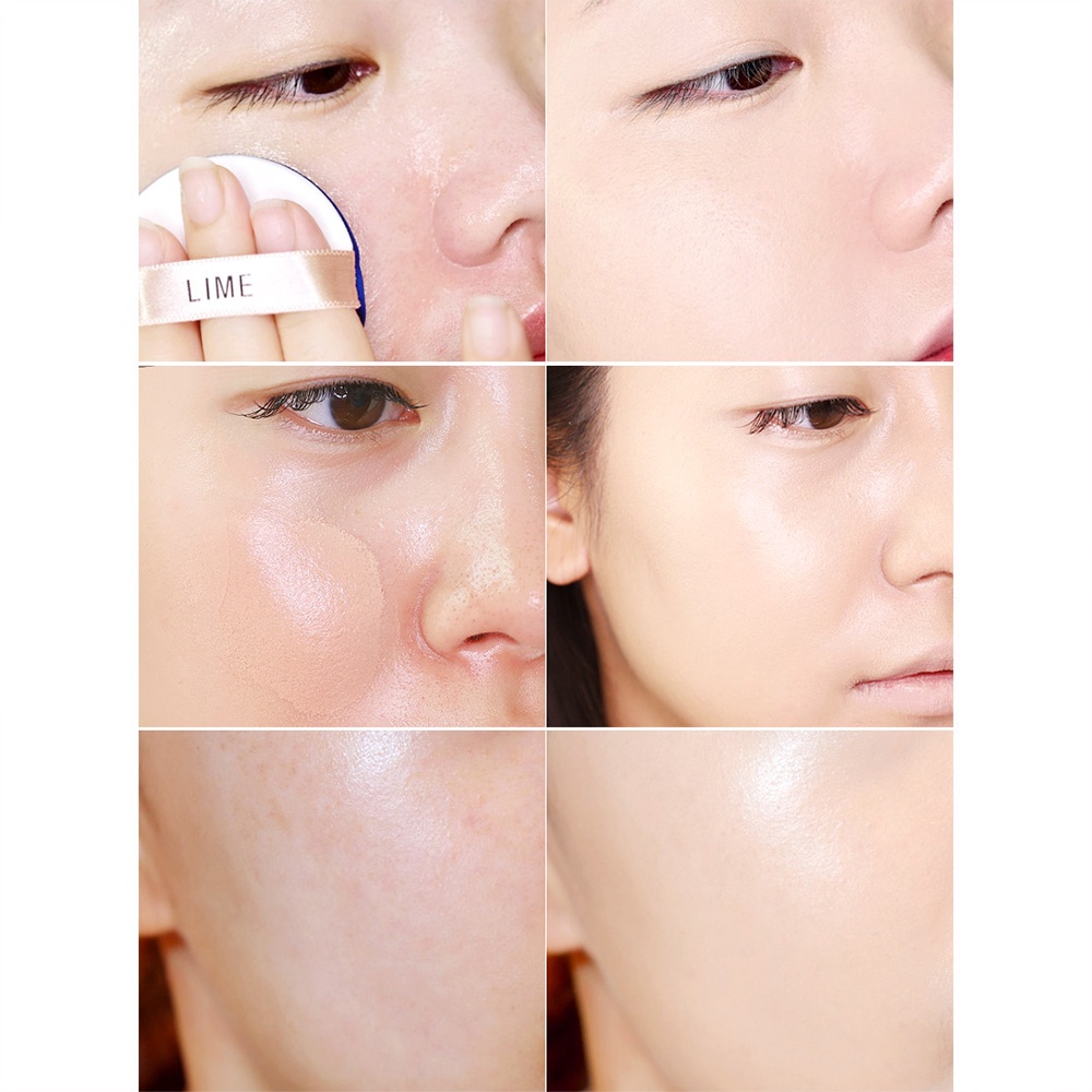 Phấn nước che khuyết điểm, kiềm dầu LIME Real Cover Pink Cushion SPF 50+/PA+++