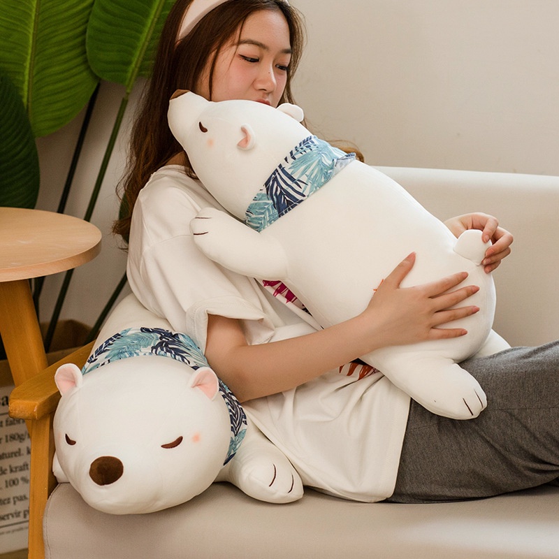 Gấu Bắc Cực Nhồi Bông Mềm Mại Dễ Thương