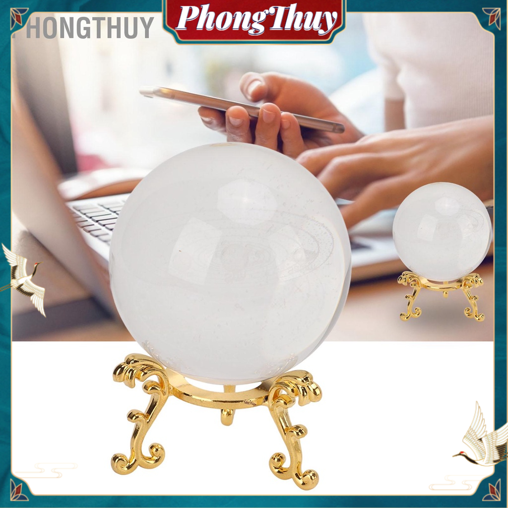 PhongThuy Mô hình hệ mặt trời quả cầu pha lê Đồ trang trí thủy tinh được đóng gói đẹp mắt với giá đỡ kim loại để làm quà tặng nhà cửa