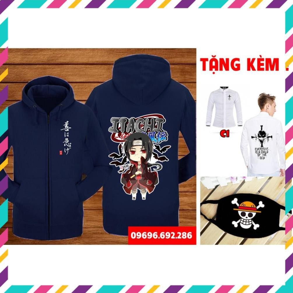 Áo khoác nỉ Itachi Uchiha được yêu thích, tặng kèm áo sơmi + bịt mặt - siêu ngầu
