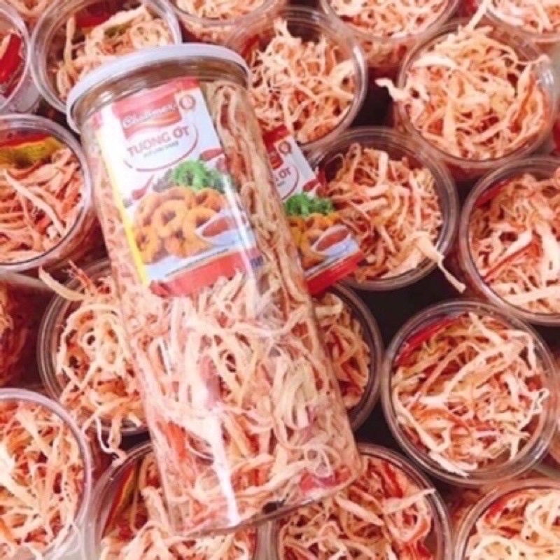 Hũ 250gr Mực Khô Xé Sợi Hấp Nước Dừa (Chất lượng cao)