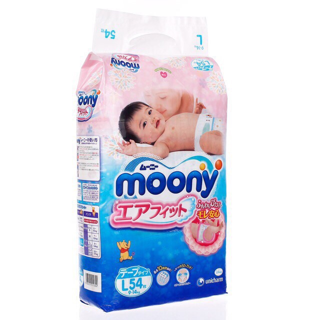 Bỉm Moony nội địa nhật đủ size size NB90/S84/M58/L54/Xl38 _lampi i