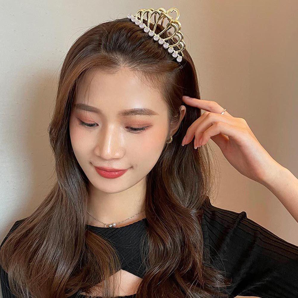 ANEMONE Kẹp Tóc Càng Cua / Vương Miện Vintage Cho Nữ