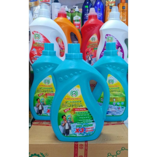 Nước Giặt Xả- Sữa Giặt Sinh Học Biopha Lâm Đại Phúc Lưu Hương Bền Lâu, Mẫu Mới An Toàn con trẻ Sơ Sinh. can 3,6l