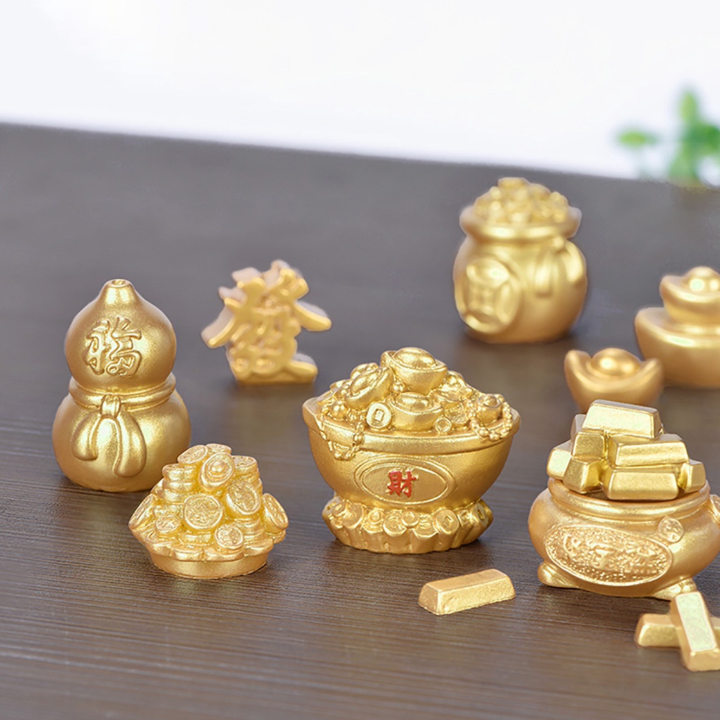Phụ Kiện Trang Trí Nhà Cửa Bằng Nhựa Giả Vàng Đồng