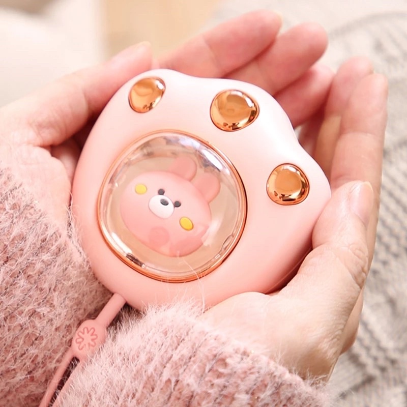 Máy sưởi cầm tay mini dễ thương màu hồng,trắng kèm hộp quà tặng