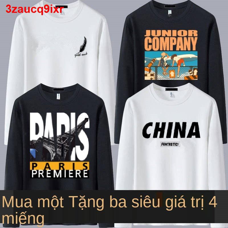 áo sơ miXuân và thu áo thun nam dài tay mỏng sơ mi đáy rộng, từ bi size lớn, hàng hiệu, lót nam,1