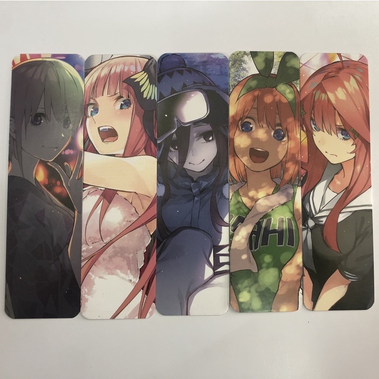 Combo 5 Bookmark Nhà có 5 nàng dâu tập 12 - Gotoubun no Hanayome