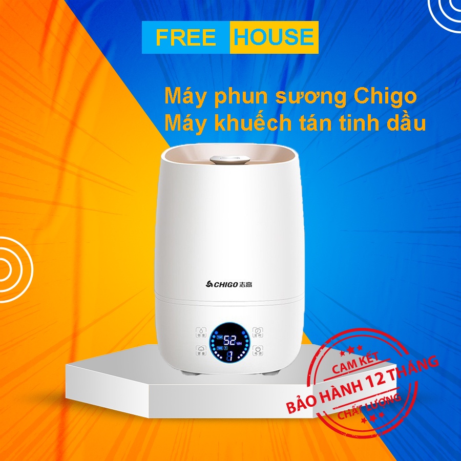 Máy phun sương tạo ẩm tinh dầu khuyếch tán CHIGO dung tích 4L báo hành 12 tháng