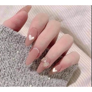 Móng úp thiết kế Nail box thiết kế giá rẻ - Mẫu hồng nhám