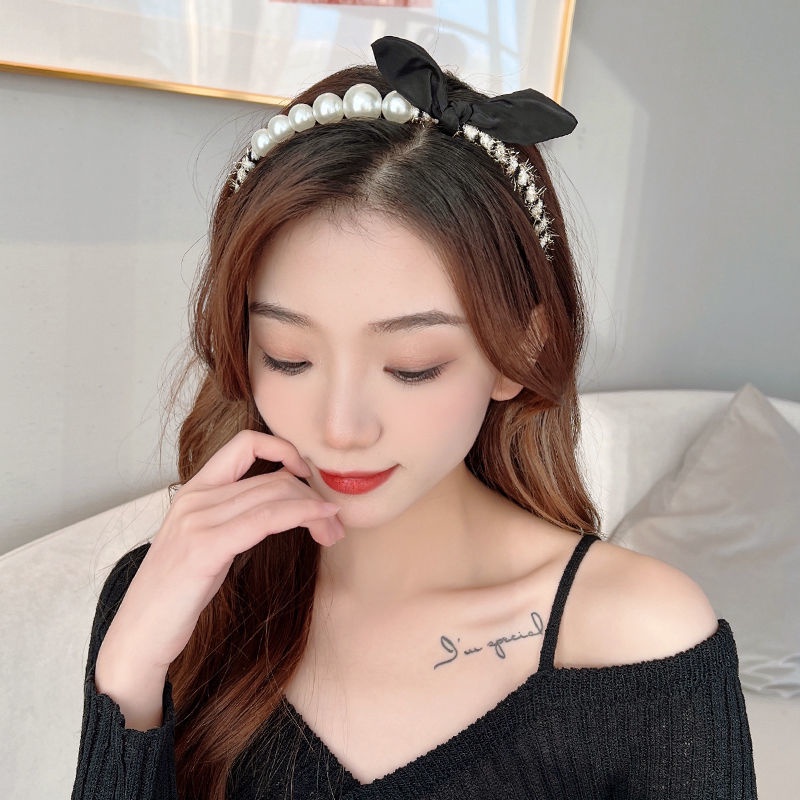 Băng Đô Cài Tóc Màu Trắng Đen Thời Trang Mùa Hè Cho Bé Gái