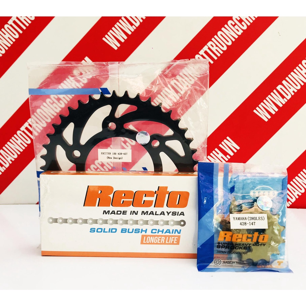Nhông sên dĩa Recto dành cho xe Exciter 150 14-42T hàng chính hãng