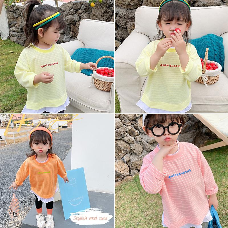 Áo Sweater Giả Hai Lớp Tay Dài In Họa Tiết Xinh Xắn Cho Bé Gái