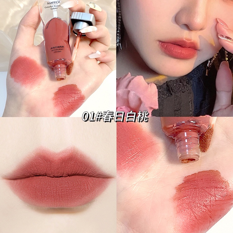 Son Kem Lì Maffick Ice Cube Velvet Lip Glaze Mềm Môi Căng Mọng Lâu Trôi Son40
