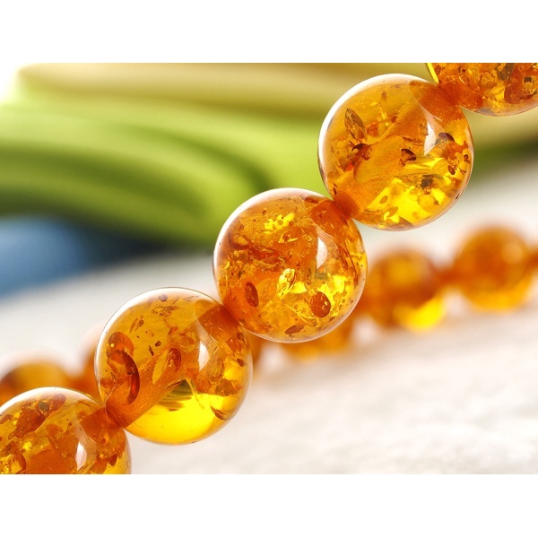 Chuỗi Hạt Đá Hổ Phách Màu Cam Thời Trang Dùng Làm Trang Sức diy