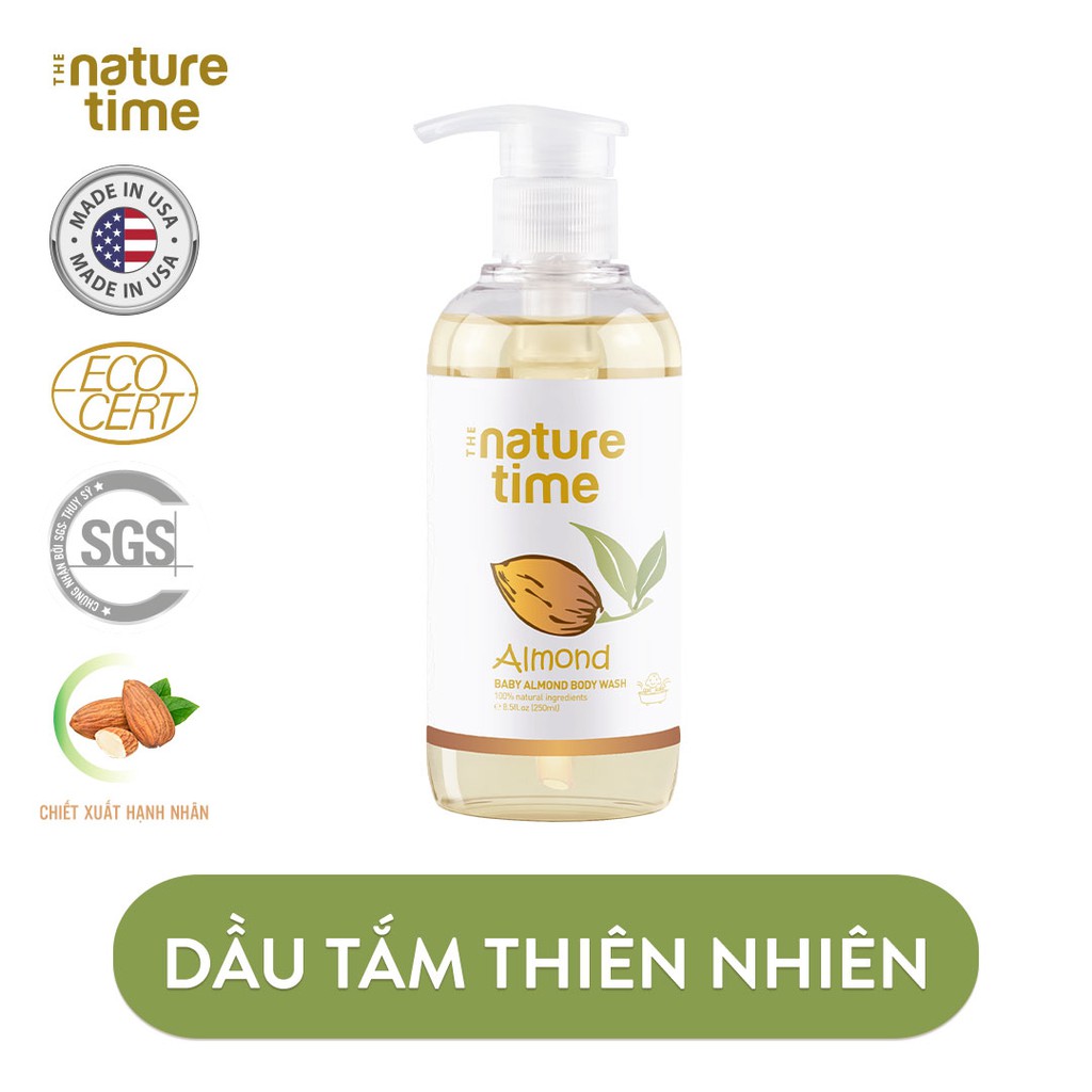 [Quà tặng] Dầu tắm The Nature Time sữa tắm gội toàn thân Thiên nhiên tinh dầu đào tây 250ml