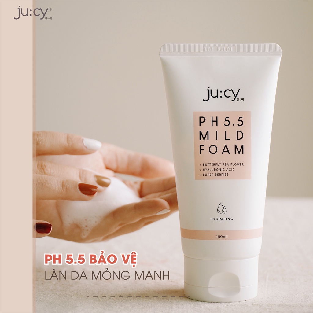 ✅ Sữa rửa mặt Ju:cy (JuCy) pH 5.5 Mild Foam 150ml