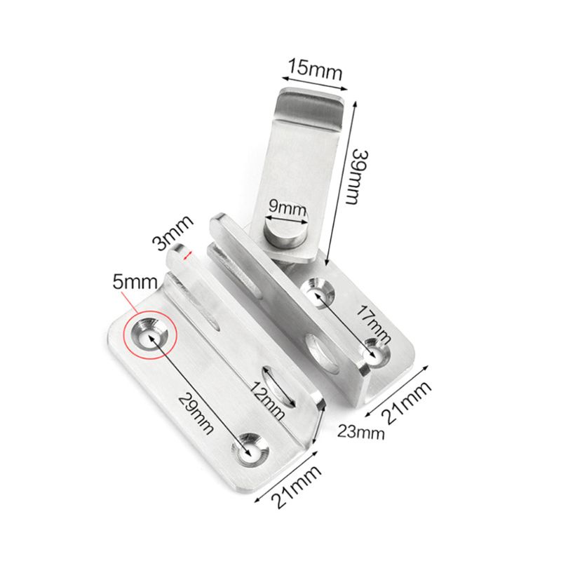 Bu Lông Khóa Cửa An Toàn Bằng Thép Không Gỉ Dày Dặn Trái Phải Chống Trộm