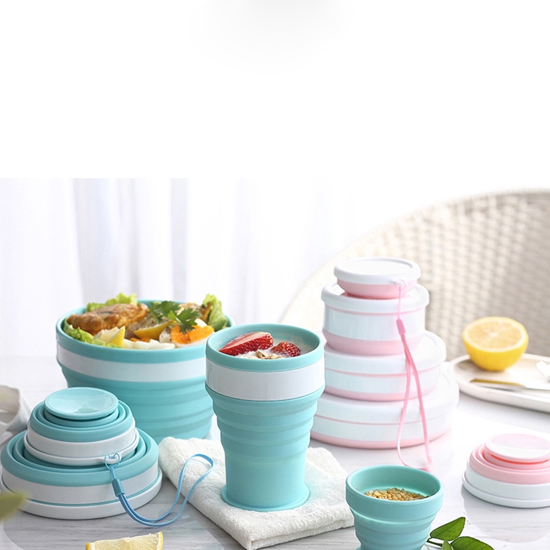 Cốc nước gấp gọn bằng silicone tiện lợi cho du lịch