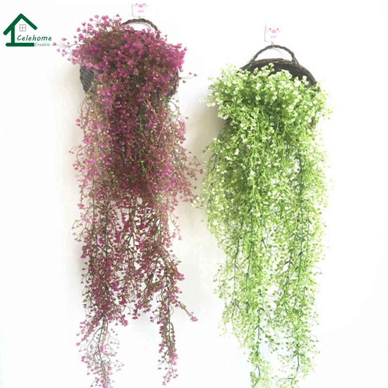 Giỏ dây leo giả treo tường trang trí tiệc cưới 4 màu lựa chọn 65 cm DIY