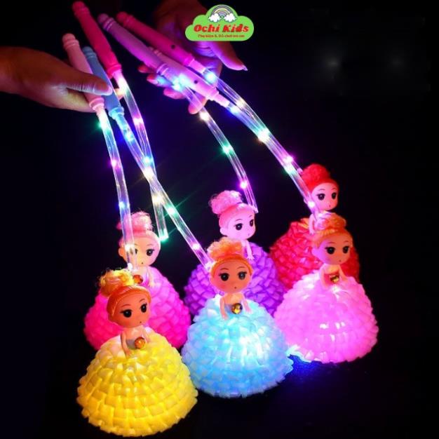 Đèn Lồng Búp Bê Công Chúa Phát Sáng , Đồ Chơi Trung Thu Cho Bé Gái Nhiều Màu Dễ Thương