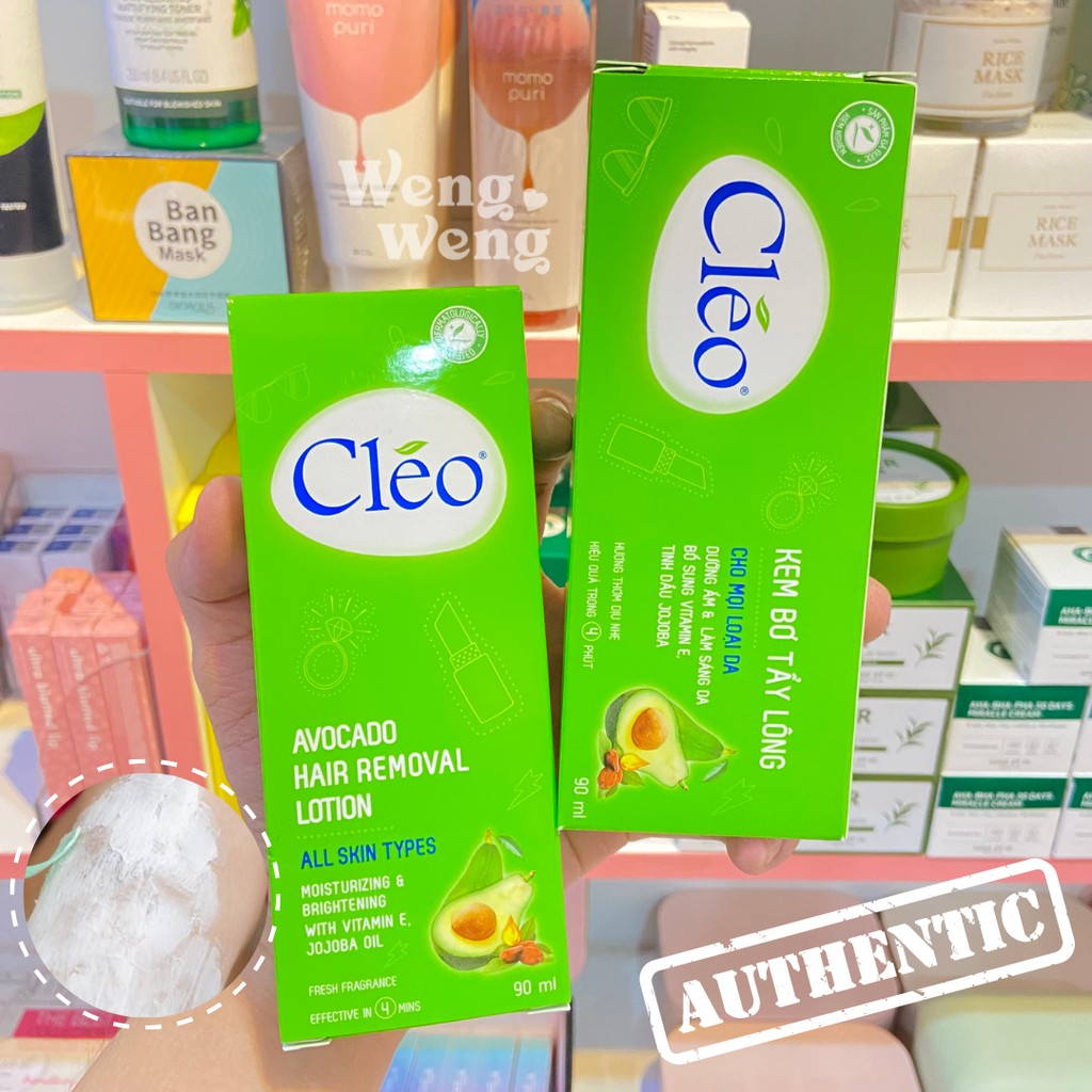 Lotion Tẩy Lông Cleo Avocado Hair Removal Lotion All Skin Types 90ml