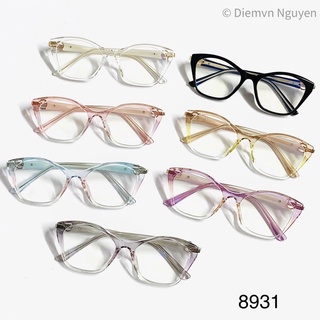 Gọng kính cận cho nữ 8931, Form mắt mèo vuông nhiều màu xinh xắn