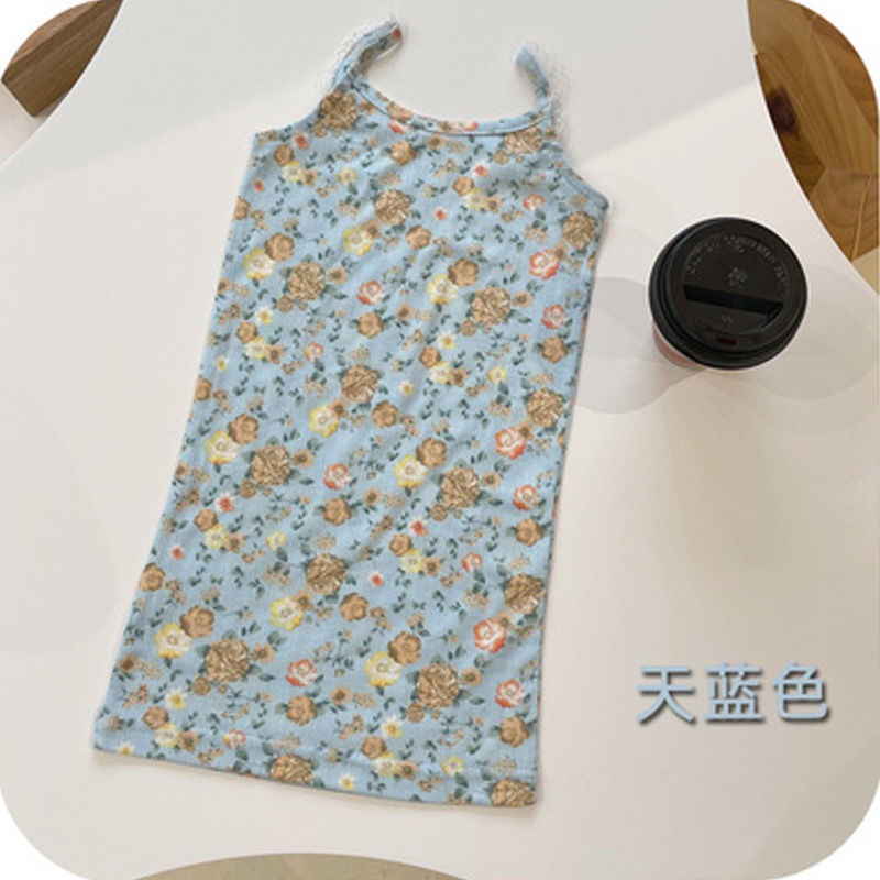 Đầm Hoa Hai Dây Dáng Ôm Thời Trang Mùa Hè Hàn Quốc Cho Bé