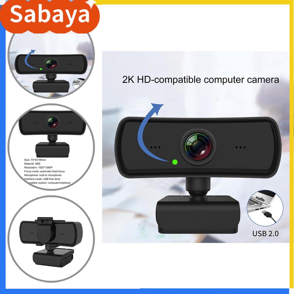 Webcam USB 2K 1080P kỹ thuật số trọng lượng nhẹ có thể điều chỉnh tiện dụng