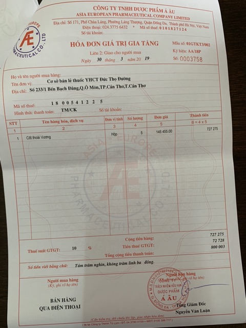 Cốt Thoái Vương - hộp 30 viên - Mua 6 hộp TÍCH ĐIỂM đổi 1 hộp theo chương trình Công ty