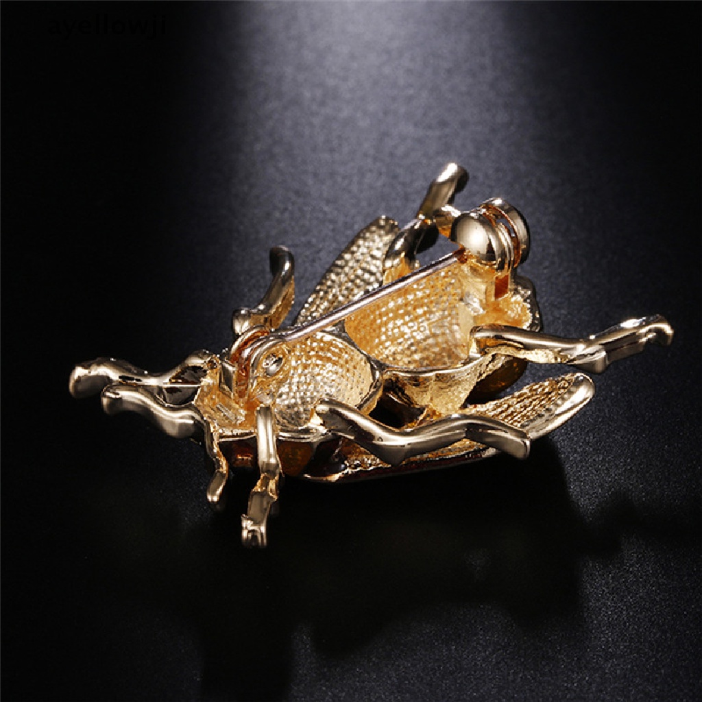 Ghim cài áo hình chú ong bằng kim loại tráng men phong cách vintage