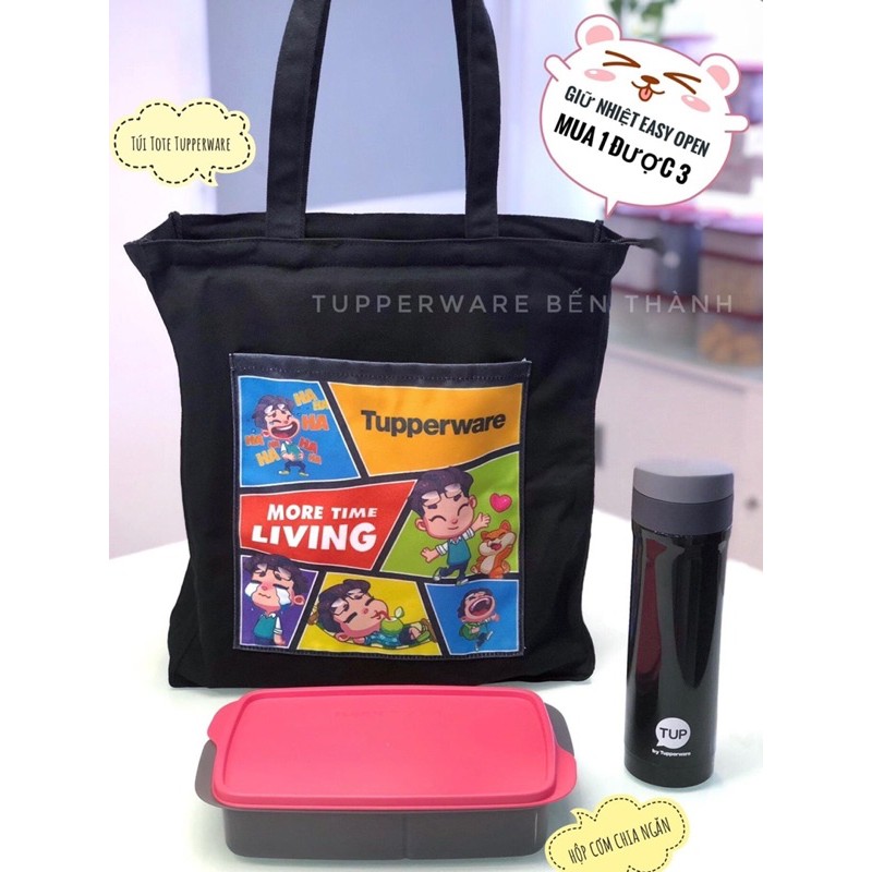 Túi vải tote kevin Tupperware vô cùng chắc chắn