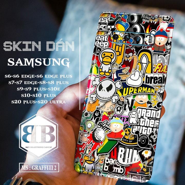 Dán Skin điện thoại SamSung s6 s6 edge s6 edge plus s7 s7 edge s8 s8 plus s9 s9 plus s10 s10 plus s10e s20 plus s20ultra