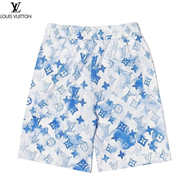 Quần short in họa tiết LV thời trang cho nam nữ