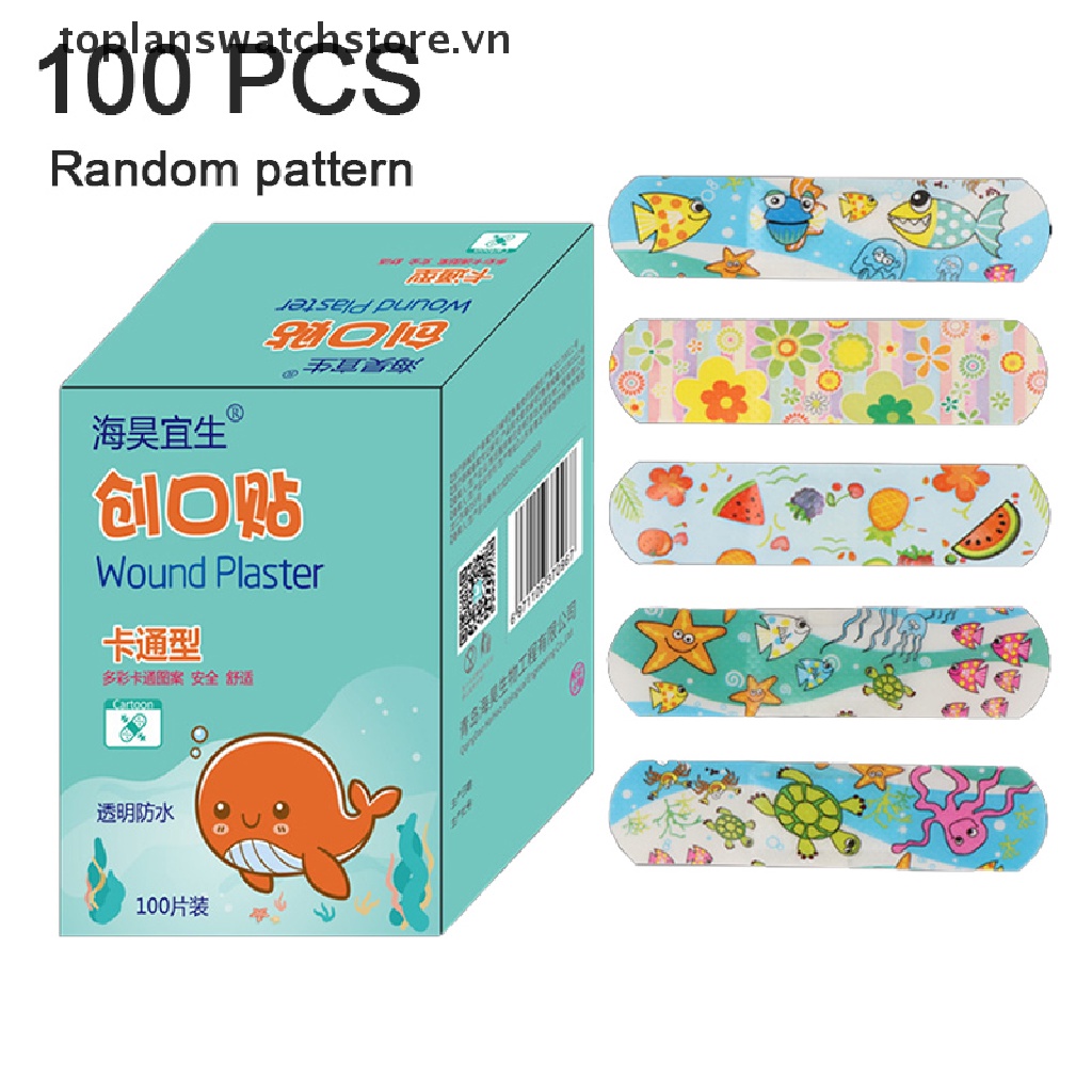 Set 100 Băng Keo Cá Nhân Trong Suốt Thoáng Khí Chống Thấm Nước
