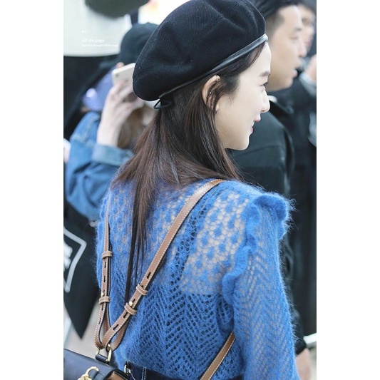Mũ beret đen giống Jisoo, Rosé BLACKPINK, Jang Wonyoung IVE