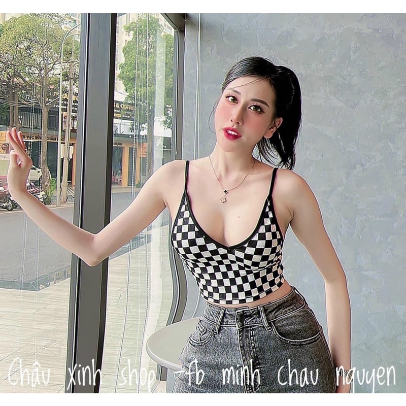 Áo kiểu Caro bra Checked Board Siêu hot