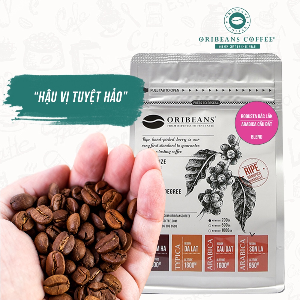 Cà phê Blend Robusta - Arabica nguyên chất rang xay chuẩn hương Caramel chocolate từ ORIBEANS Coffee | BigBuy360 - bigbuy360.vn