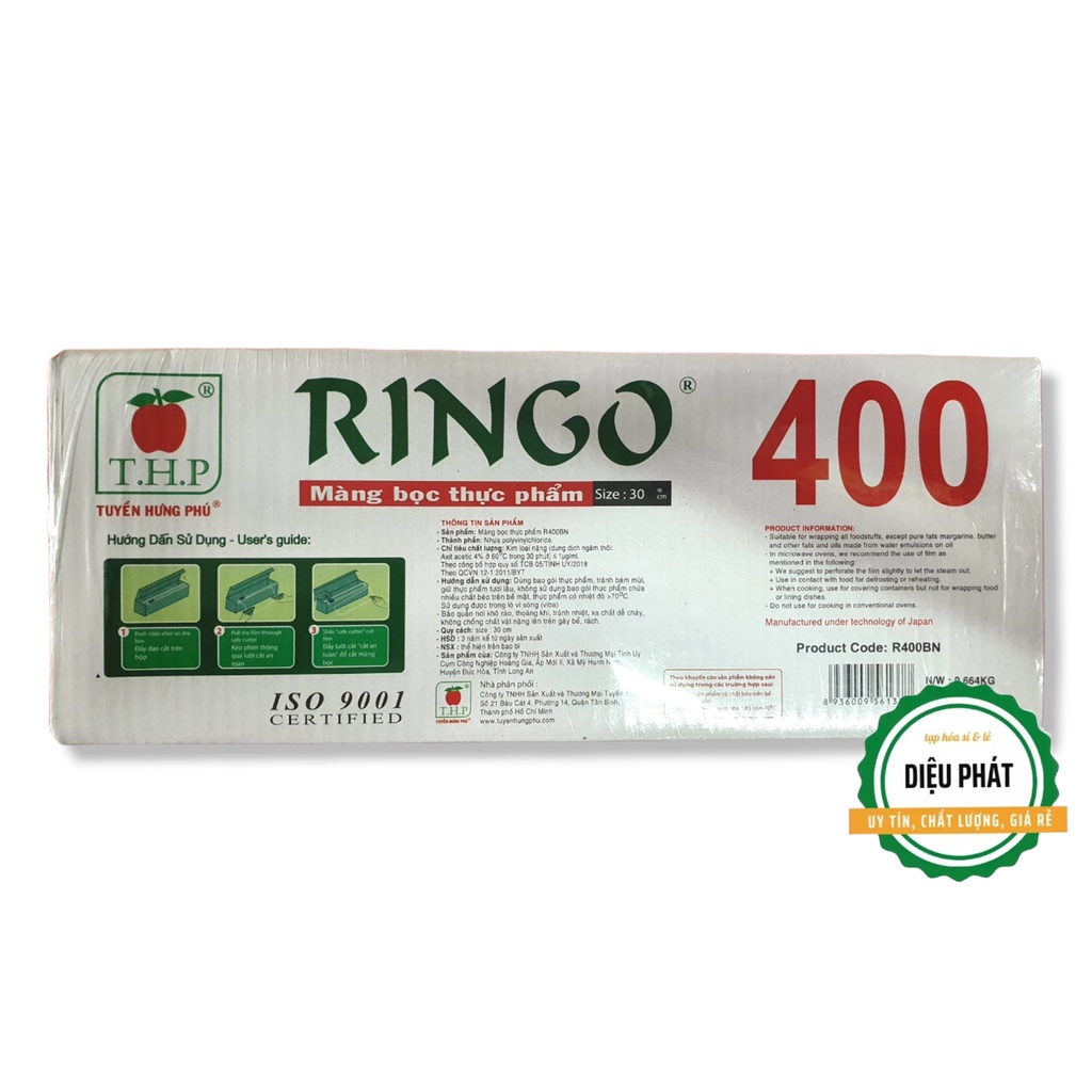 ⚡️ [Thùng 6 Cây] Màng Bọc Thực Phẩm Ringo 400 30cm X 200m