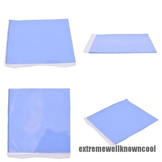 Ecvn blue gpu cpu heatsink cooling thermal conductive silicone pad 100mmx100mmx1.5mm