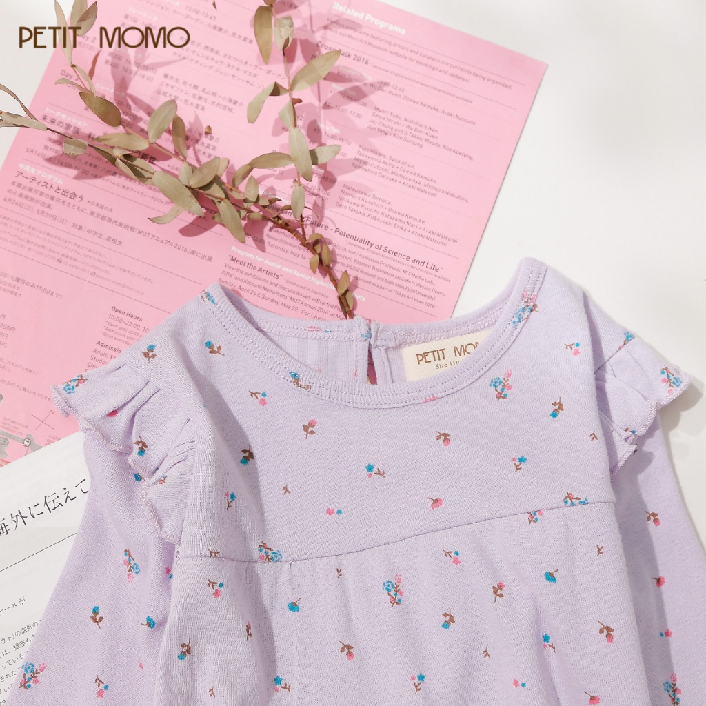 Bộ Quần Áo Bé Gái Mặc Nhà PETIT MOMO Vải Thun Cotton Mềm Mịn H122