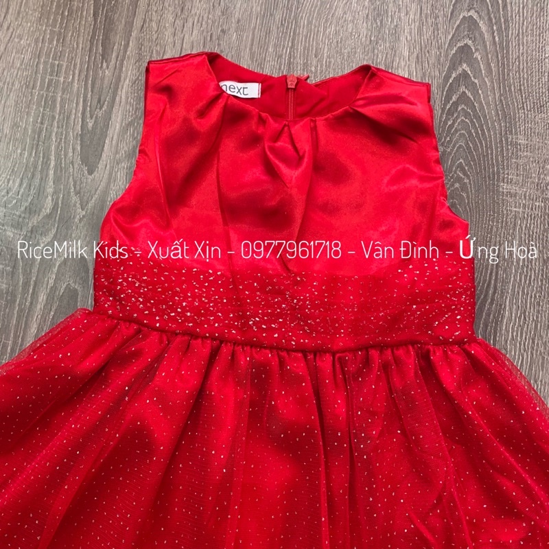 Váy đỏ diện tết cho bé gái hàng thiết kế