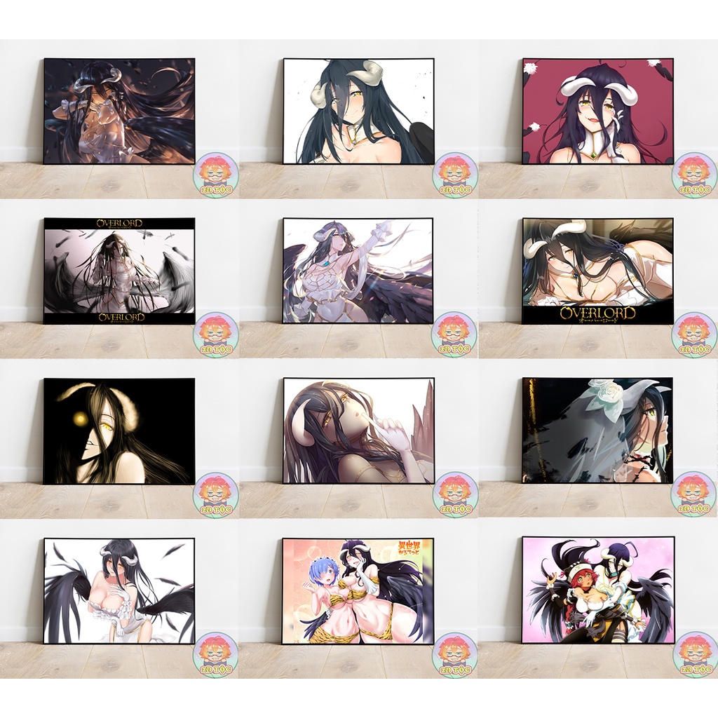 Tranh Poster A3 Dán Tường Albedo Anime Manga Overlord (ảnh ngang) – Tranh treo tường dán tường Anime by 2D Tộc Shop