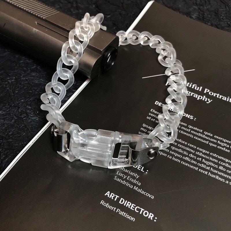 Dây Chuyền Phối Khóa Cài Bằng Acrylic Phong Cách Punk Cá Tính