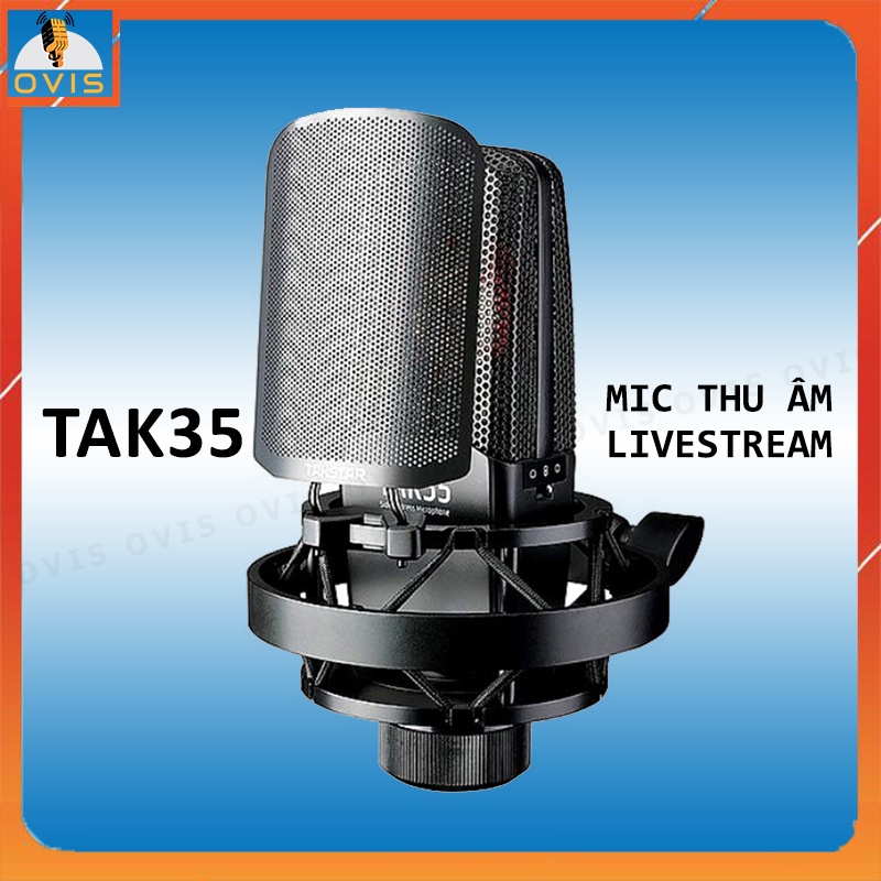 Micro Thu Âm Condenser 48V Cho Thu Âm Cá Nhân, Livestream Karaoke | Takstar TAK35