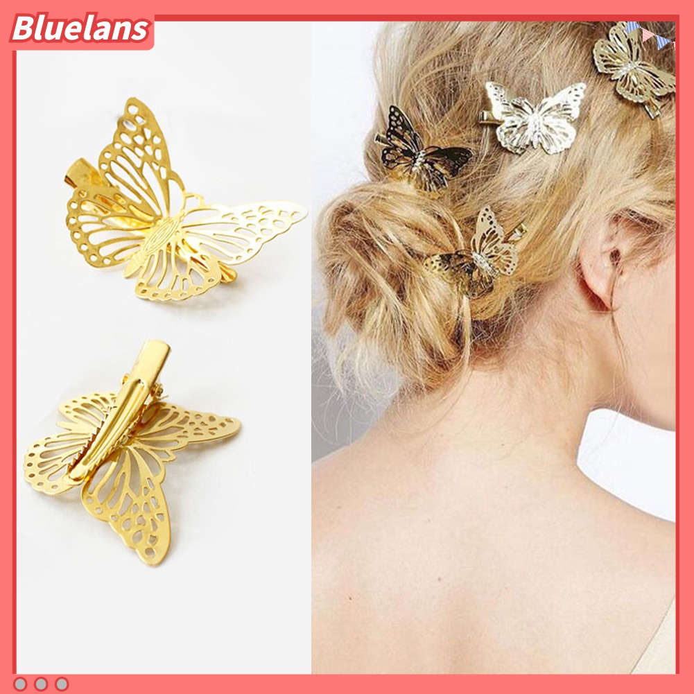 Kẹp tóc hình cánh bướm rỗng phong cách vintage cổ điển dành cho phụ nữ