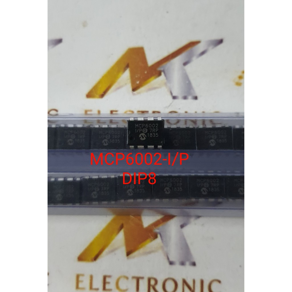 MCP6002-I/P 6002 DIP8 IC Nguồn, Op Amp Dual GP R-R I/O 6V Automotive (con)